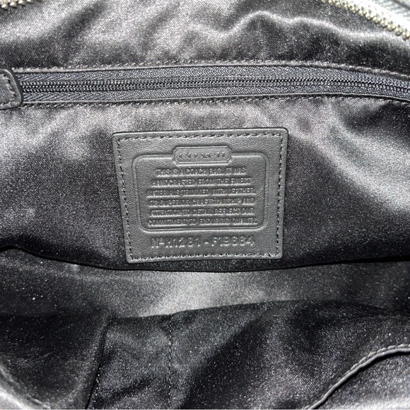 Authentic Coach Gallery Signature 3 Color Lurex Tote Bag - Black/Gray/Silver - Picture 11 of 12